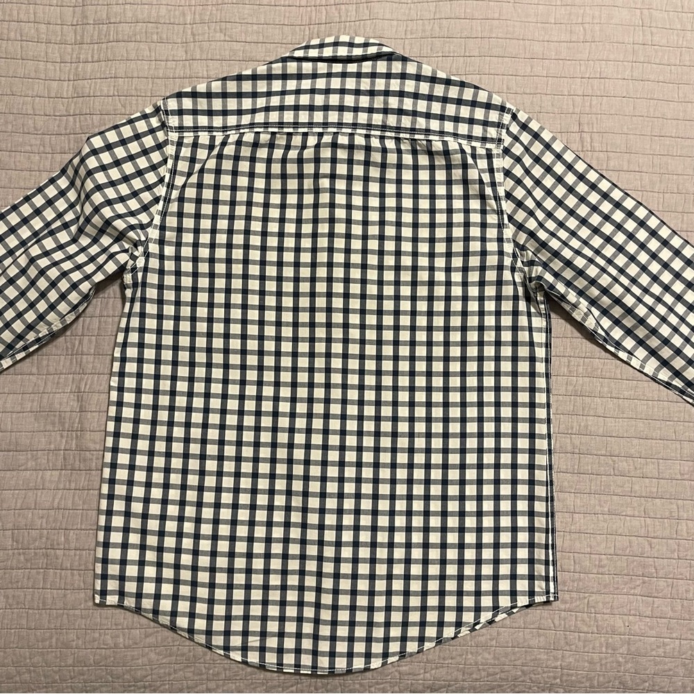 American Rag Mens blue checked long sleeve Button up shirt Medium - Picture 8 of 8